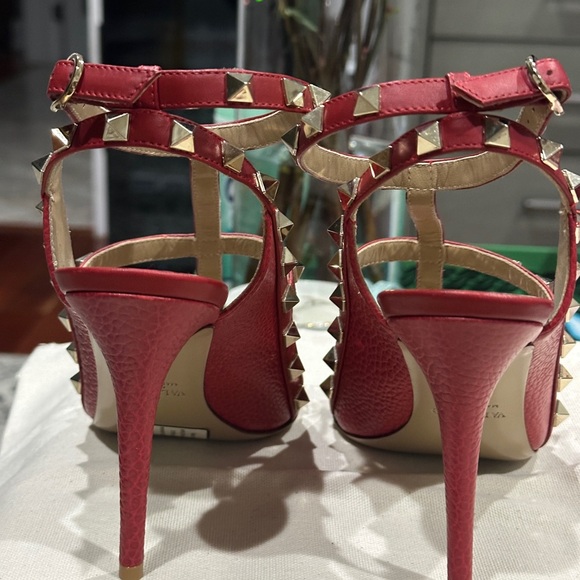 Valentino Red Rockstud Heels - Picture 5 of 12